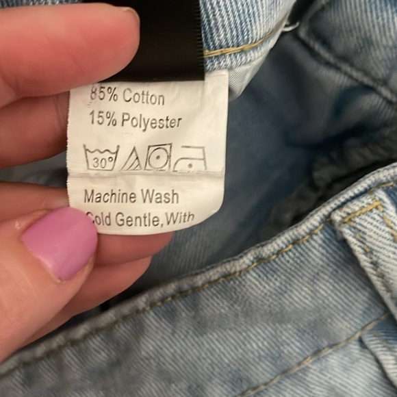 SHEIN High Waisted Straight Leg Distressed Graphic Jeans - Picture 7 of 9